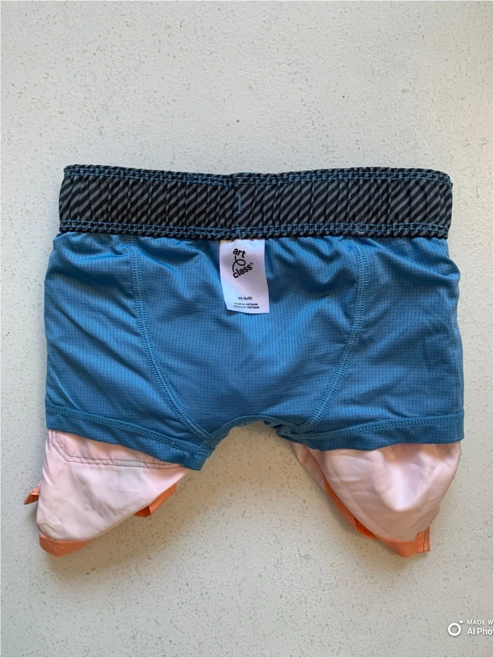 Art Class Boys Blue Orange Ombre Swim Trunks Swimsuit Size XS NWT Summer Beach